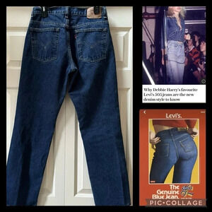 Levi’s Vintage 505 Lower Rise Straight Leg Blank Red Tab Jeans Women’s s…